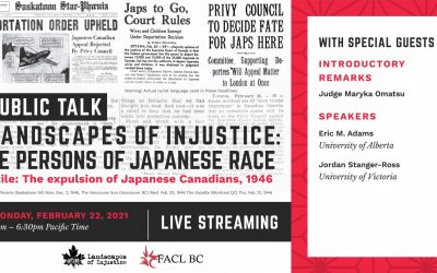 Public Talk Re Persons of Japanese Race Exile: The Expulsion of Japanese Canadians, 1946 -with recording link